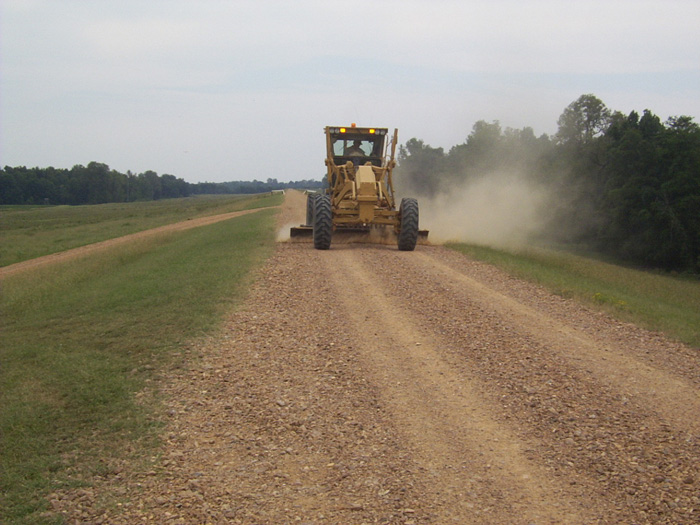 Grading on the Levee